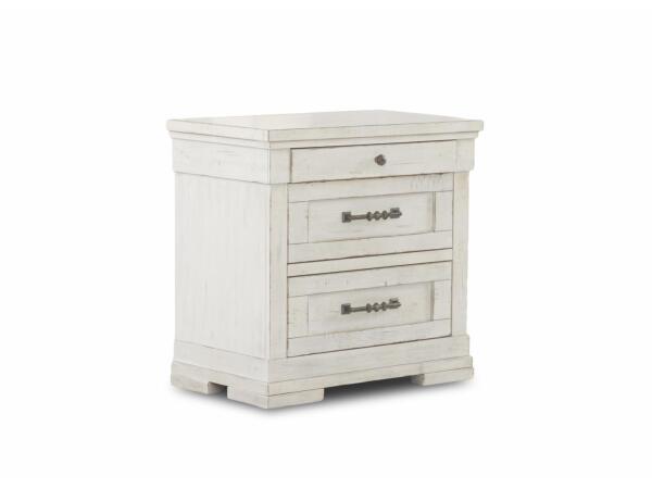 Nightstand 3 Drawer Nightstands Chalk