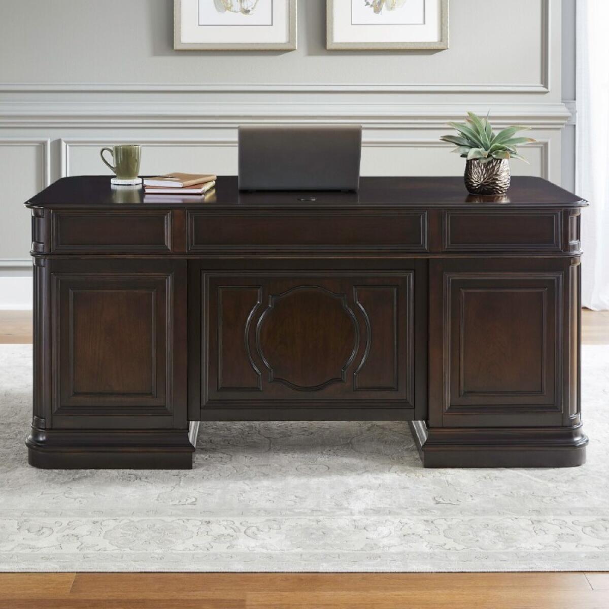 9ec1e61d5b2267f82d8a073bb9f25f88 Brayton Manor Jr Executive Desk - Image 1