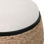 Island Ottoman, Small Round Ottomans & Poufs Cream 14