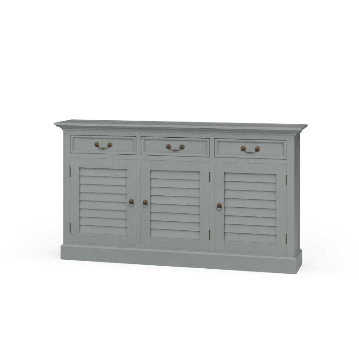 Narrow Shutter 3 Door Sideboard Dining Storage Blue 2 Narrow Shutter 3 Door Sideboard Dining Storage Blue 2