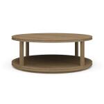 Cohan Round Coffee Table W/ Wood Shelf - Image 6