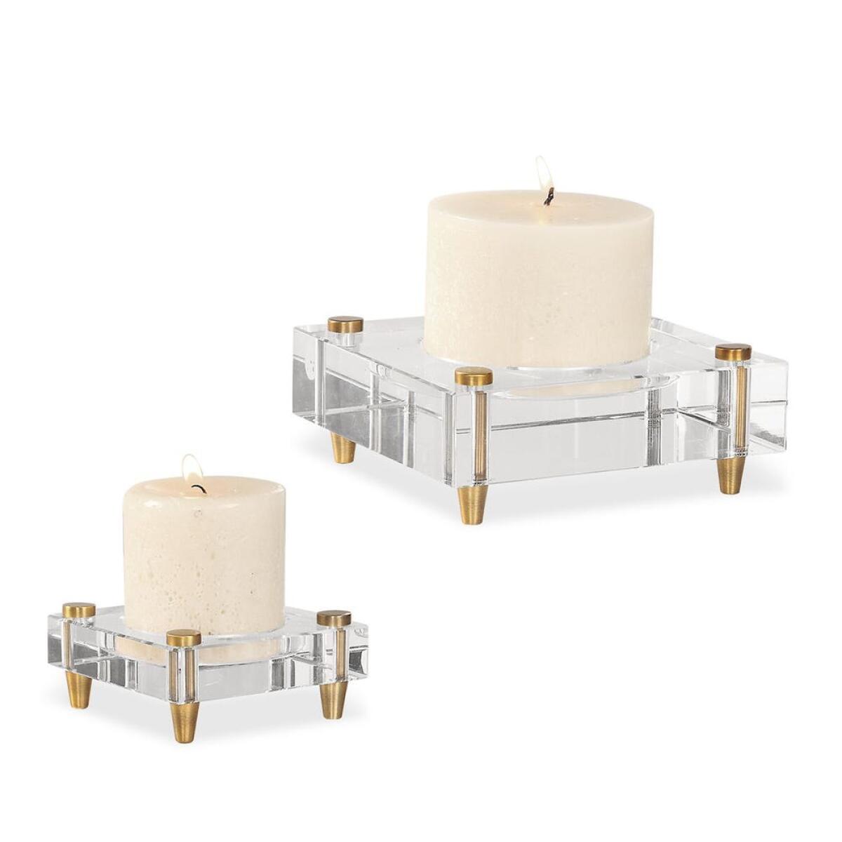 9f3287c958a75306b40c338fba46f80a Claire Candleholders, S/2 - Image 1