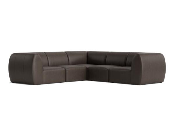 Clyde Leather Modular L-Shaped Sectional Sectionals Bassett Furniture
