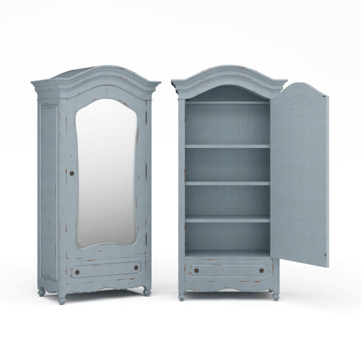 Provence Mirror Wardrobe Chests Blue 2 Provence Mirror Wardrobe Chests Blue 2