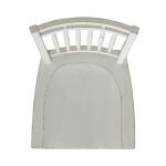 Magnolia Manor Spindle Back Swivel Bar Stool Barstools Antique White & Weathered Bark 21