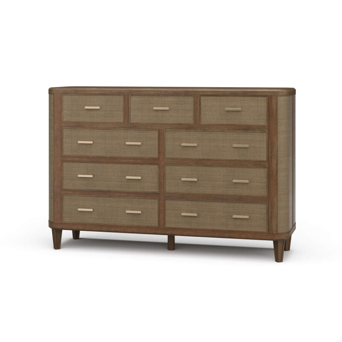 9fc43ec8b4e905bd9a7dba4593a5ebba Lexington 9 Drawer Dresser W/ Rattan - Image 1