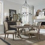 Americana Farmhouse Optional 5 Piece Trestle Table Set