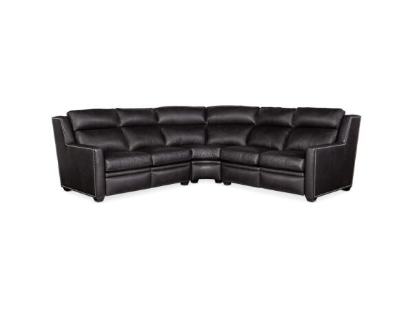 Sectionals 203 Revelin Reclining Sectional with Two-Piece Back Sectionals Black 2