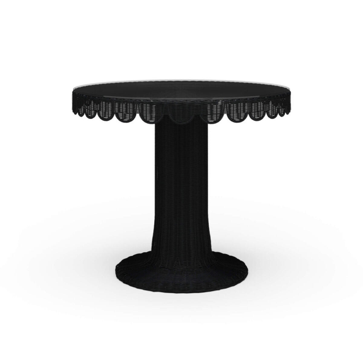 a016911f848c5a7cf32c84052f542722 Scalloped Round Bistro Table W/ Tempered Glass - Image 1