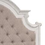 Magnolia Manor Queen Upholstered Bed Beds Antique White & Weathered Bark 20
