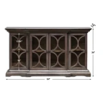 Belino 4 Door Cabinet Dining Storage Brown 17