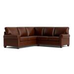 Carolina Leather L-Shaped Roll Arm Sectional Sectionals Bassett Furniture 6