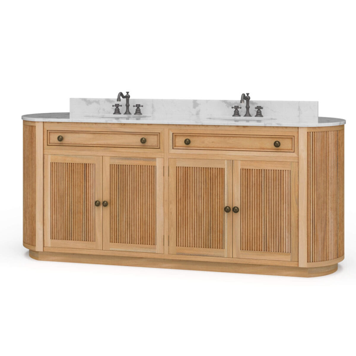 a06ef21c025ea087db936996b1b648ac Kraton Oval Double Vanity W/ Sink & Marble Top - Image 1