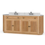 Kraton Oval Double Vanity W/ Sink & Marble Top