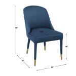 Brie Armless Chair, Sapphire, 2 Per Box, Priced Each Chairs Blue 19