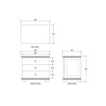Luna 3 Drawer Bedside Table - Image 8