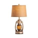 Oil Lantern Table Lamp Lighting Bronze 12