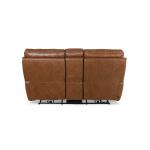 Burlington Leather Power Reclining Loveseat with Center Console Recliners Bassett Furniture 15