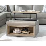 Ottoman With Pop Up Tray Ottomans & Poufs Gray 9
