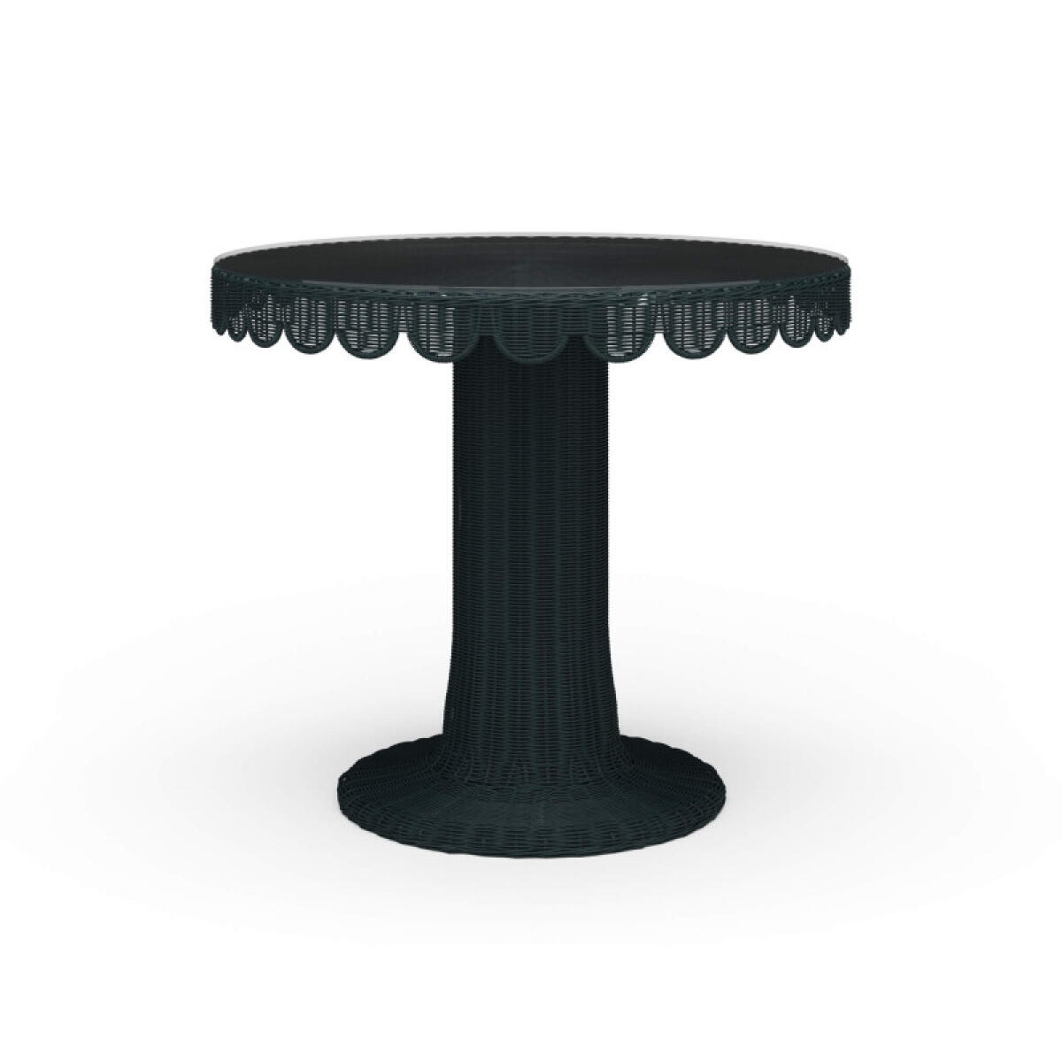 a0d90f05895ab892140a47f4e41724d7 Scalloped Round Bistro Table W/ Tempered Glass - Image 1