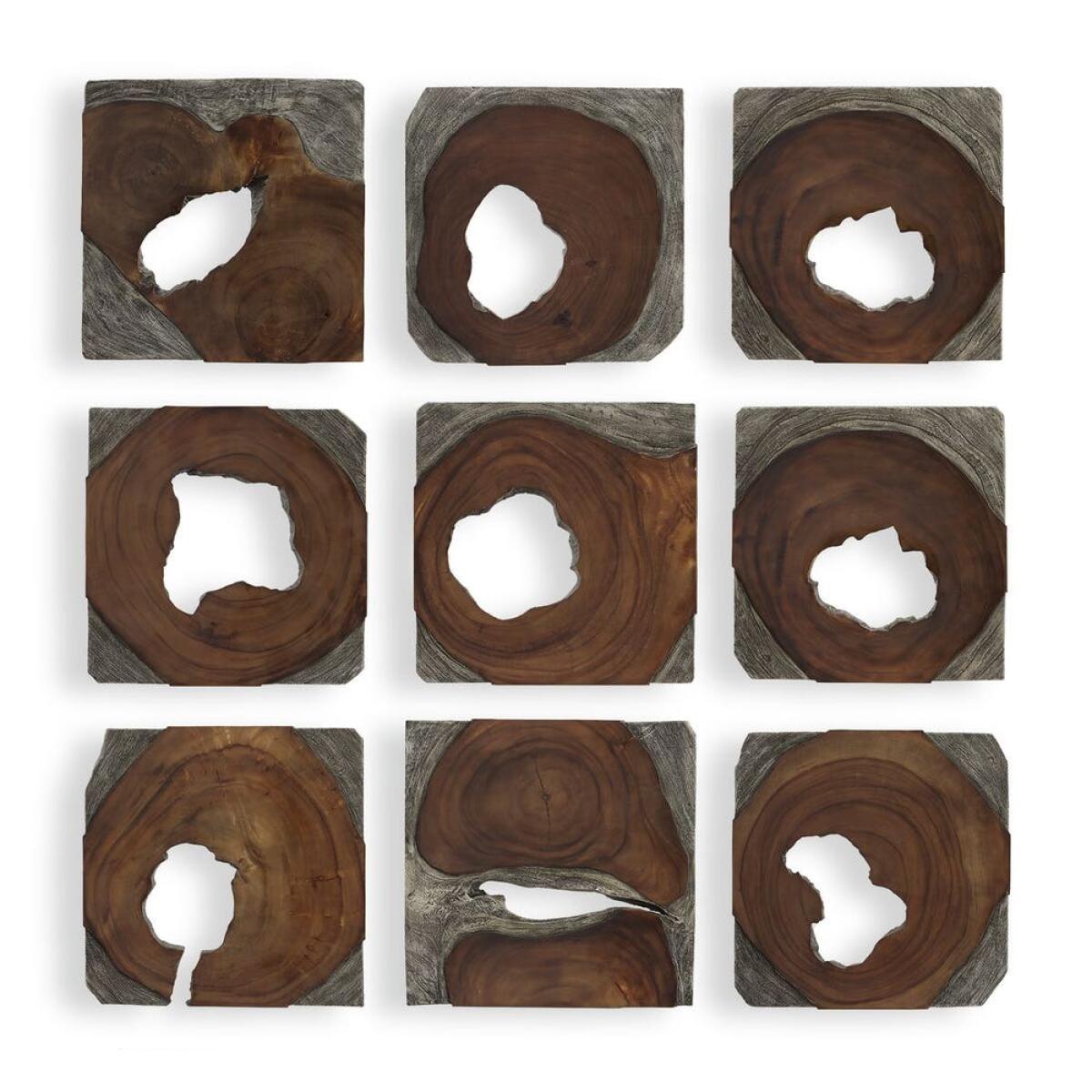 a0eed4d7f32e5914c99036932a880af3 Jungle Wood Wall Decor, S/9 - Image 1