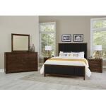 Crafted Cherry Bedroom by Ben & Erin Napier Upholstered Bed-Black Fab - Image 3