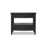 Open Nightstand 2 Drawers Nightstands Black 8
