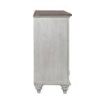 Ocean Isle Buffet Dining Storage Antique White w/ Weathered Pine 19