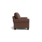 True Custom™ True Custom® Leather Large Roll Arm Loveseat - Image 4