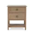 Cholet 2 Drawer Bedside Table W/ Shelf - Image 5