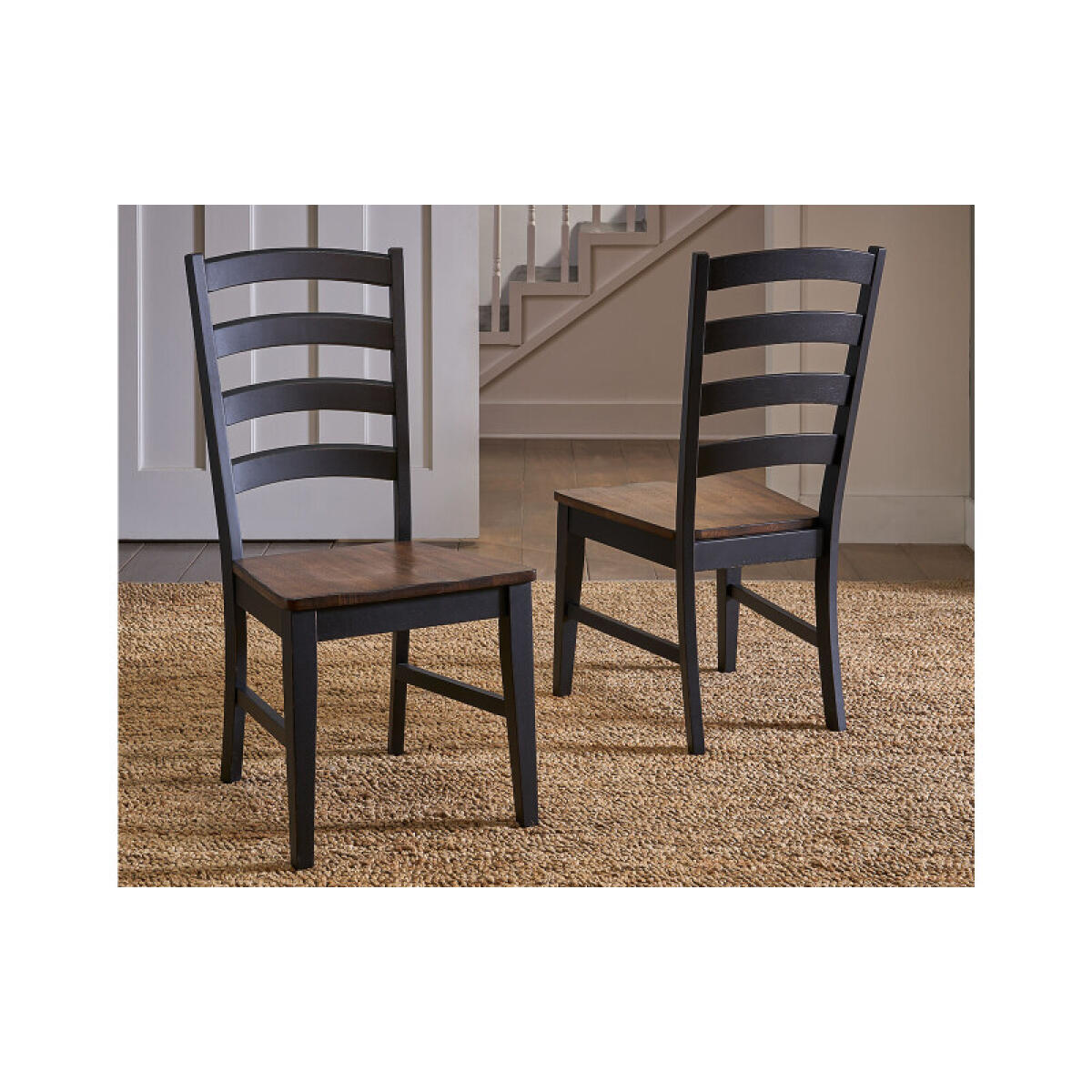a16189e2873ce13845b8b80eb7c9ffc5 Stormy Ridge Dining Ladderback Chair - STOBL255K - Image 1