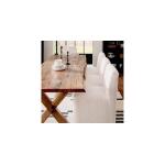 Crossbuck Live Edge Rectangle Dining Table - Image 7