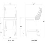 Monarch Counter Stool W/ Rattan Back - Image 3