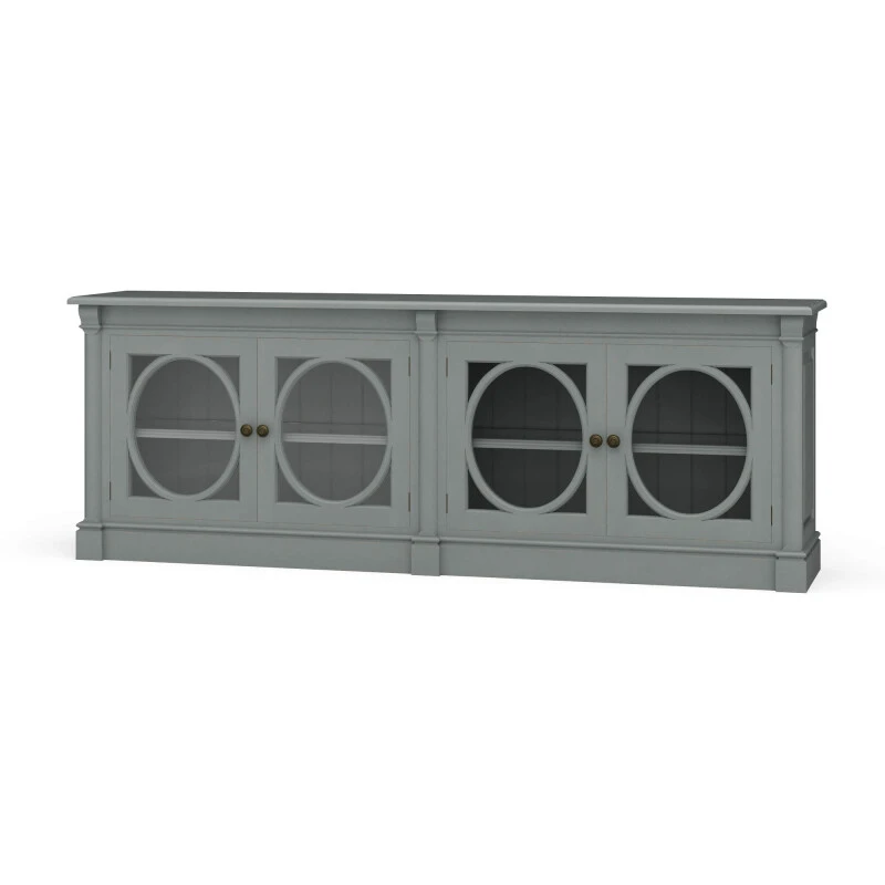 a176d9cca1dfd7045222f431cd6fe2d5 Fiona 4 Door Buffet W/ Glass Shelves - Image 1