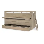 2800 District LK Complete Captains Bed 33 Weathered Oak Finish - Image 7