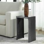 In The Groove Indoor-outdoor Accent Table Chairside Tables Black 11