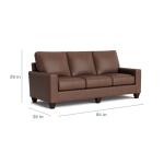 True Custom™ True Custom® Leather Large Track Arm Sofa - Image 6