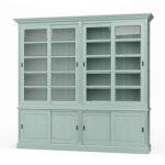 Hudson 99” Bookcase W/ Sliding Doors Bookcases Blue 13