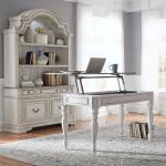 Magnolia Manor Lift Top Writing Desk Desks Antique White & Weathered Bark 15
