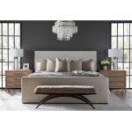 Magnolia Manor Queen Uph Bed, Dresser & Mirror, Night Stand Bedroom Sets Antique White & Weathered Bark 14