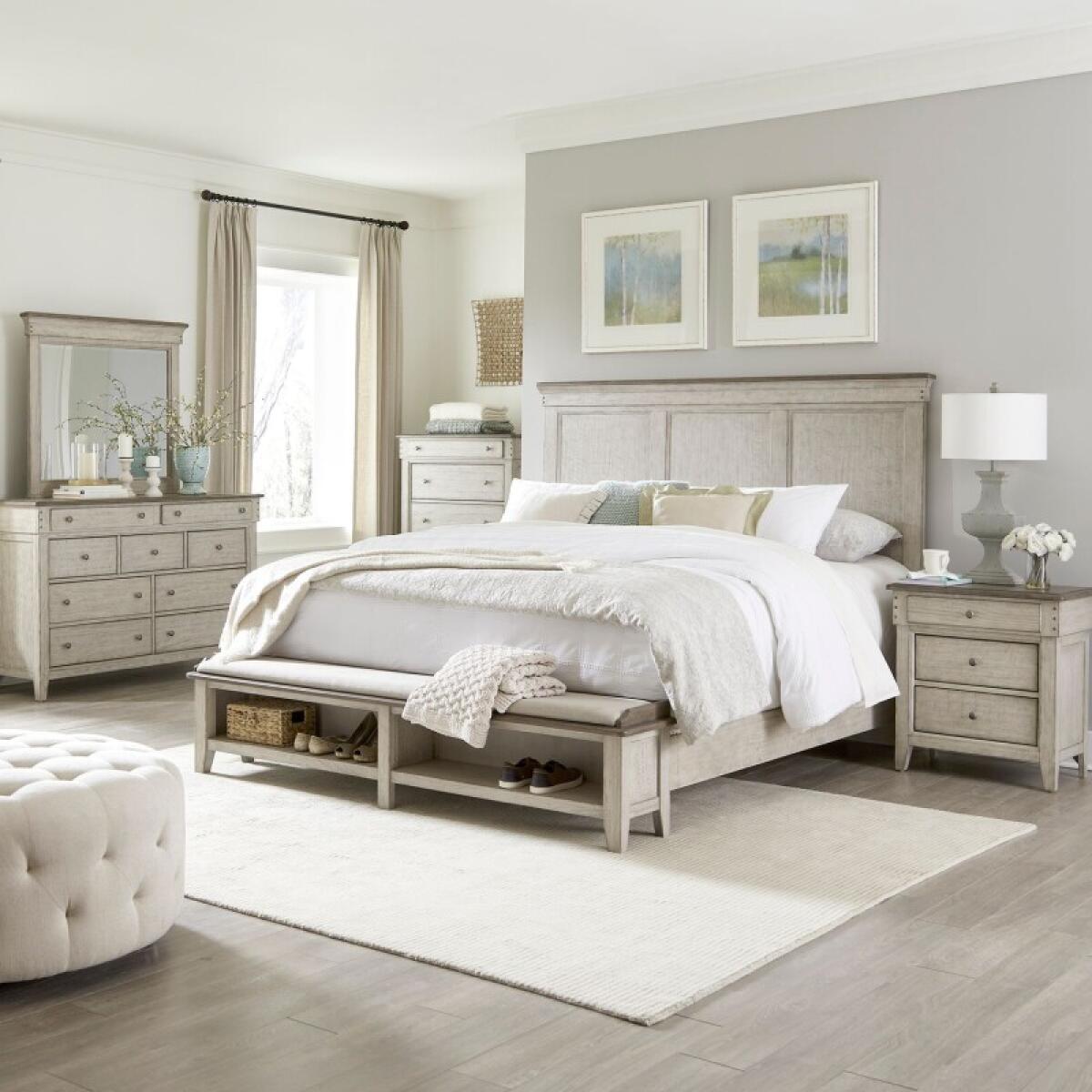 a30536388da283f62eef64a438913433 Ivy Hollow King Storage Bed, Dresser & Mirror, Chest, Night Stand - Image 1