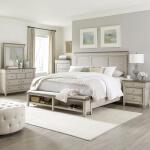 Ivy Hollow King Storage Bed, Dresser & Mirror, Chest, Night Stand