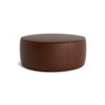 Rhonda Round Leather Ottoman Ottomans & Poufs Bassett Furniture 5