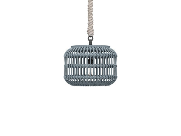 Oceana Rattan Pendant Small Lighting Blue