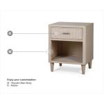 Lexington 1 Drawer Bedside Table W/ Rattan - Image 3