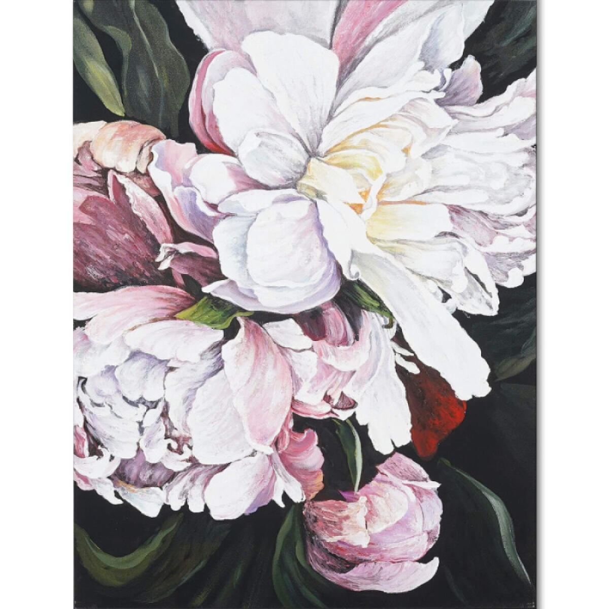 a4051e1c8ae5bd7e372eb7df18fed8b0 Pink Peony On Canvas 30 X 40 W/o Frame - Image 1