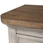 Farmhouse Reimagined 8 Drawer Dresser Dressers Antique White w/ Chestnut Tops 18