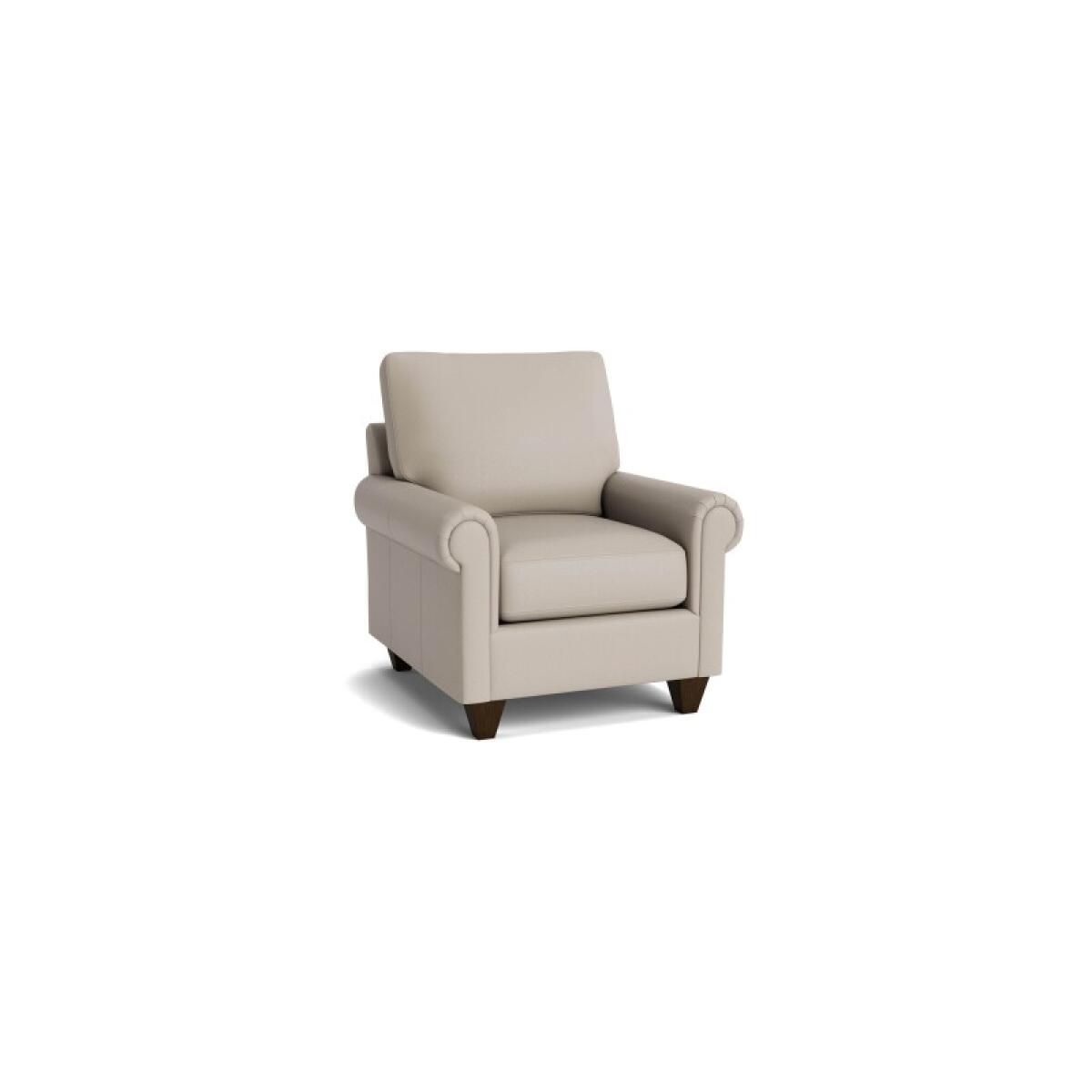 a43c620e57c2e898ab46760c474f92a8 True Custom™ True Custom® Leather Panel Arm Accent Chair - Image 1