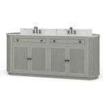 Kraton Oval Double Vanity W/ Sink & Marble Top