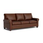 Carolina Leather Roll Arm Sofa Sofas Bassett Furniture 11